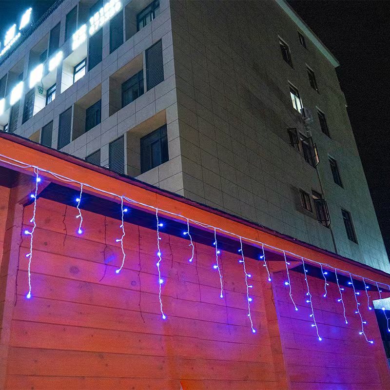 Norvo | Quntis 50m (164FT) Utendørs Vanntette LED Julegardinlys – 36V Lavspent Festival Iskrystalllys for Arrangement og Høytidsdekorasjon