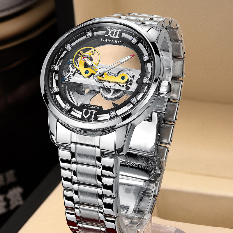 Norvo | Skeleton Tourbillon Ultra Tynn Automatisk Mekanisk Klokke
