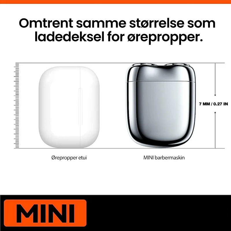 Norvo | Oppladbar, Vanntett, Kompakt Elektrisk Barberhøvel For Hjem, Bil, Reise