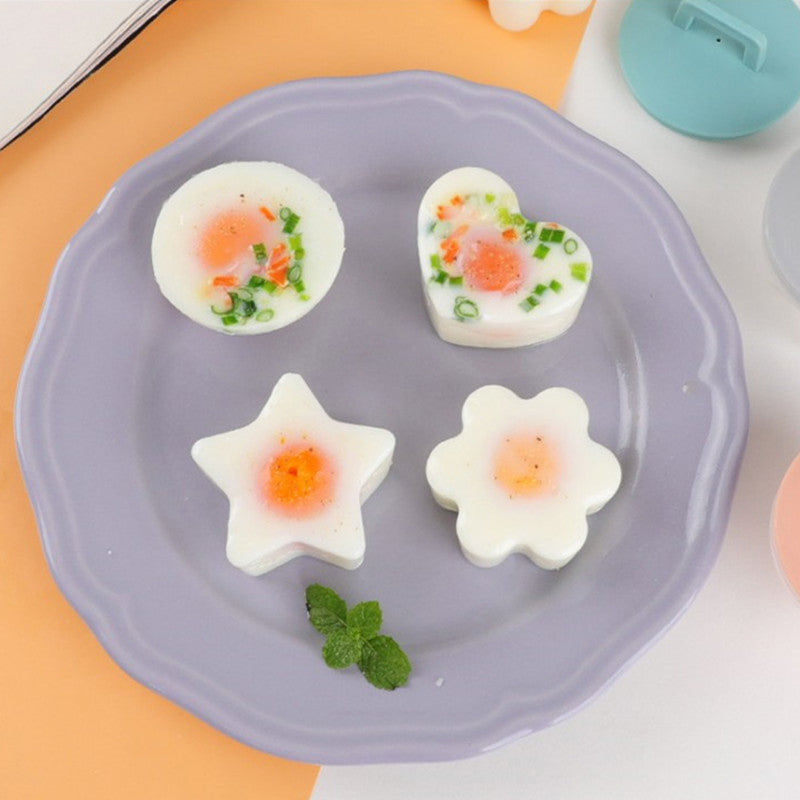 Norvo | Søt Kokt Egg Form🥚🥚4 PCS/Sett Med Pensel