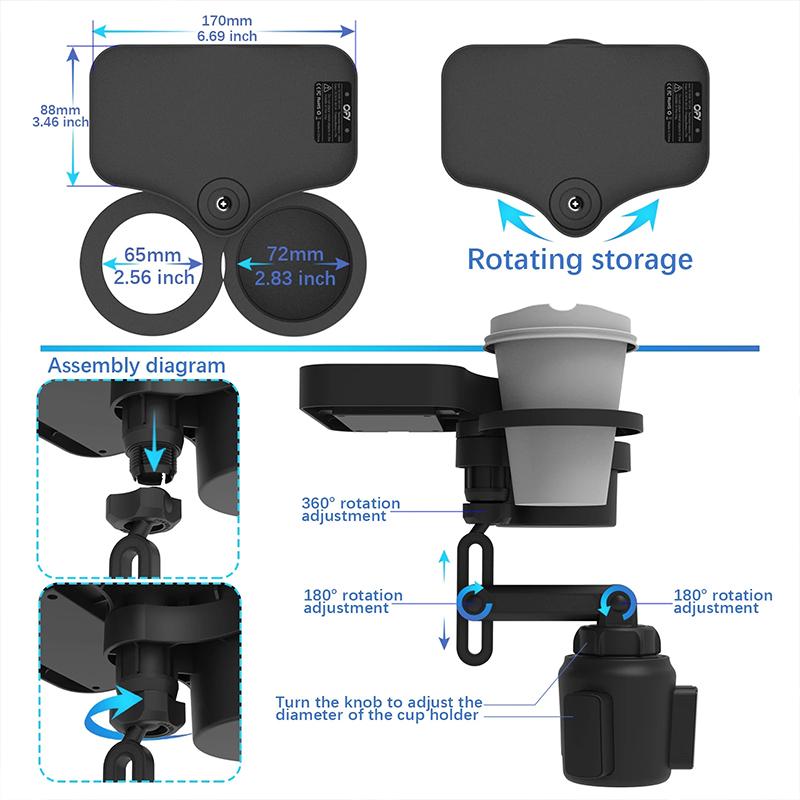 Norvo | 4 i 1 koppholder forlengelsesadapter