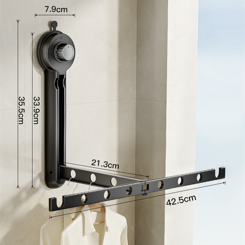 Norvo | Sammenleggbar sugekopp klær tørkerack for vinduer