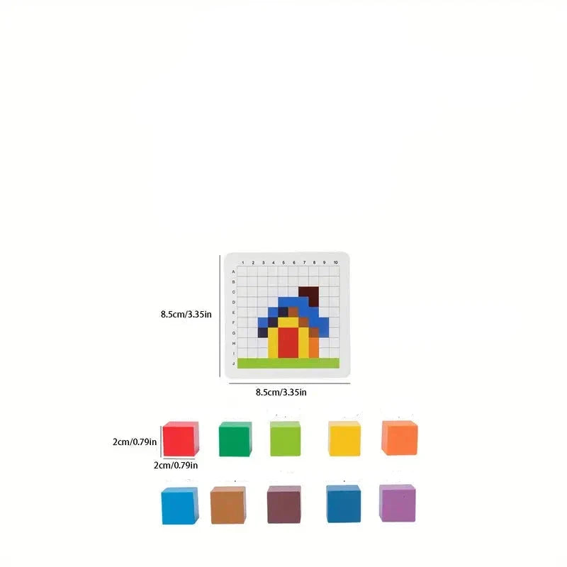 Norvo | Montessori Fargebokstaver og Tall Spill Laget av Tre