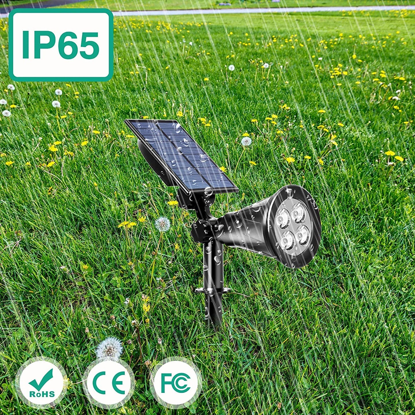 Norvo | T-Sunus Blå Sollys, Vanntett Ip65, 2 Pakke Hage Spotlights For Utendørs Sikkerhet