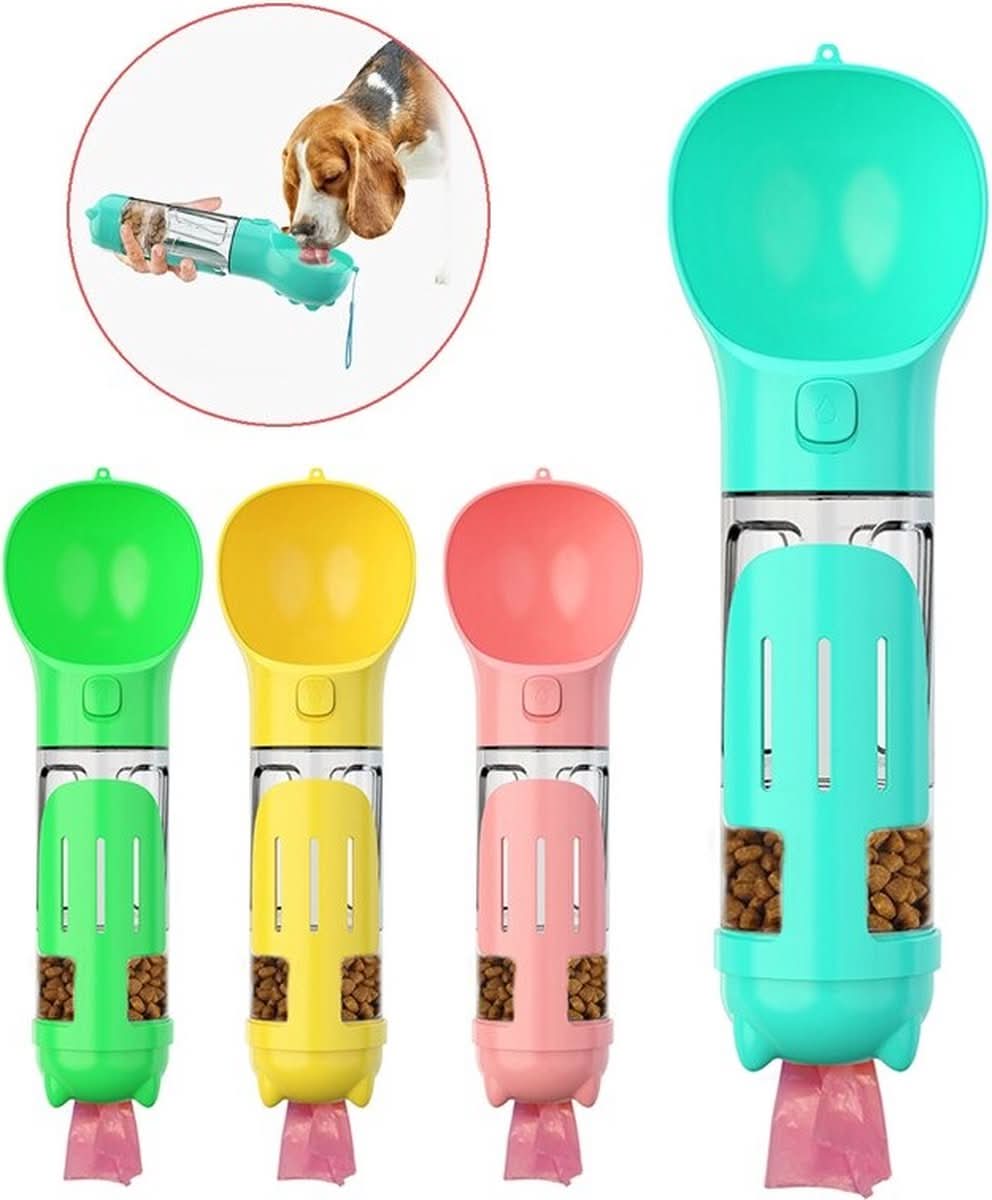 Norvo | Snackbuddy Pro – 2-i-1 Vann- og Matflaske med Bæreposeholder