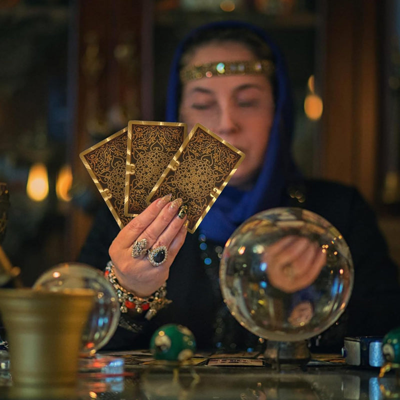 Norvo | Utforsk den mystiske verden av tarot Gullfarget tarot