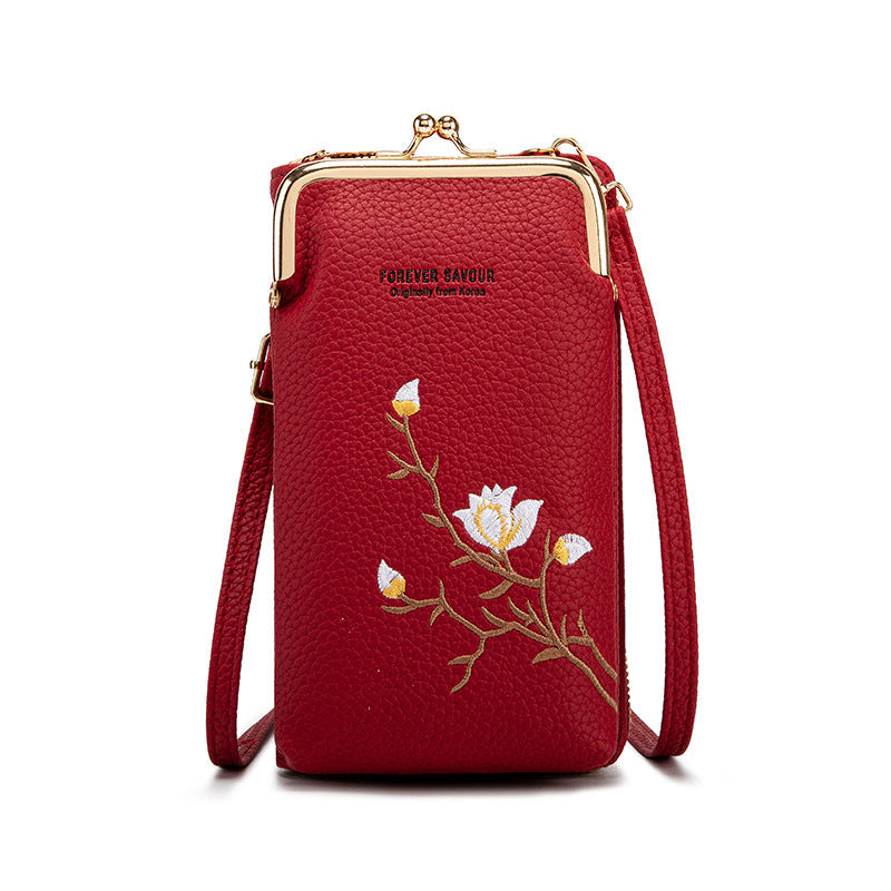 Norvo | Brodert kvinne crossbody lommebok