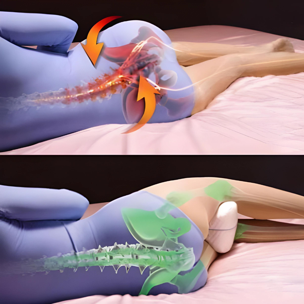 Norvo | Ortopedisk Knepute for Side Sleepere - Konstant Støttepute for Smertelindring & Komfort Under Søvn