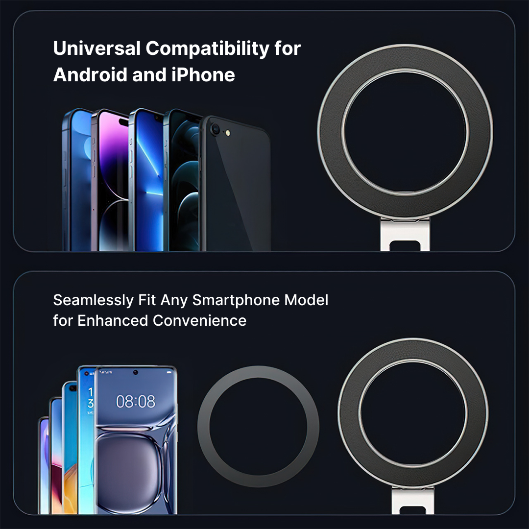 Norvo | Topp Vurdert Magnetisk Biltelefonholder med Justerbar Stativ - Beste Biltelefonfestet for iPhone