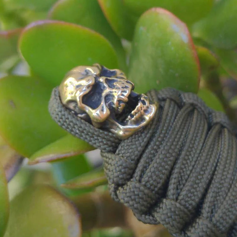 Norvo | Paracord nøkkelring mumie messing hodeskalle