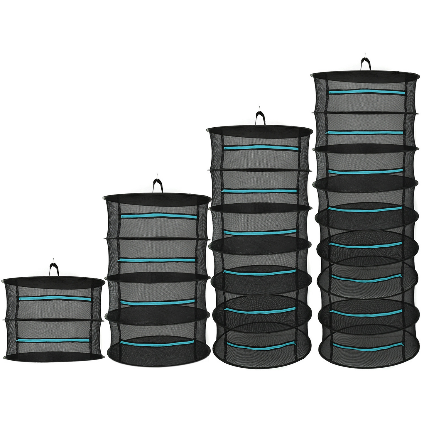 Norvo | Sammenleggbar tørkekurv for frukt, grønnsaker og urter – Multilags nettlagring for rask tørkeprosess