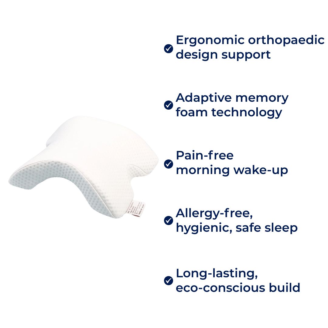 Spine Relief & Posture Alignment – Contour Memory Foam – Pain-Free Deep Sleep Support Norvo