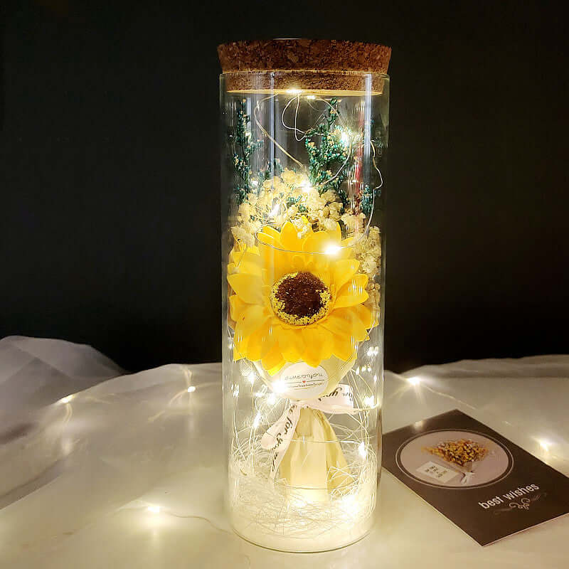 Norvo | Ny lærerens dag gave solblomst bukett tørkede blomster