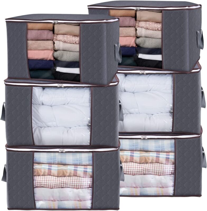 Norvo | Klær Quilt Teppe Oppbevaringsbag Stoff Hjem Organisator Boks Poser Glidelås