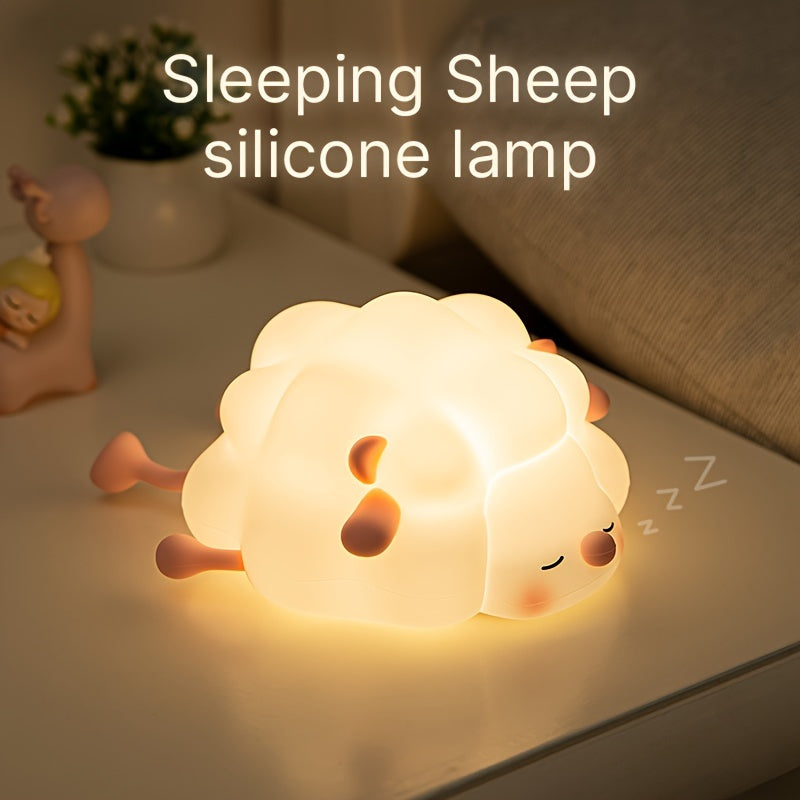 SheepGlow - Rosa LED Nattlys med USB Ladingsfunksjon