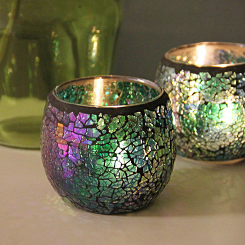 Norvo | Europeisk Retro Glass Mosaic Tealight Holder