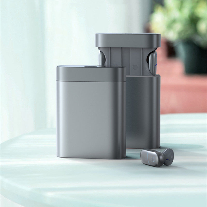 Norvo | 2-i-1 Trådløse Bluetooth Ørepropper & Power Bank, med Automatisk Oppbevaringsetui og Batteri Indikator, for Arbeid & Studier