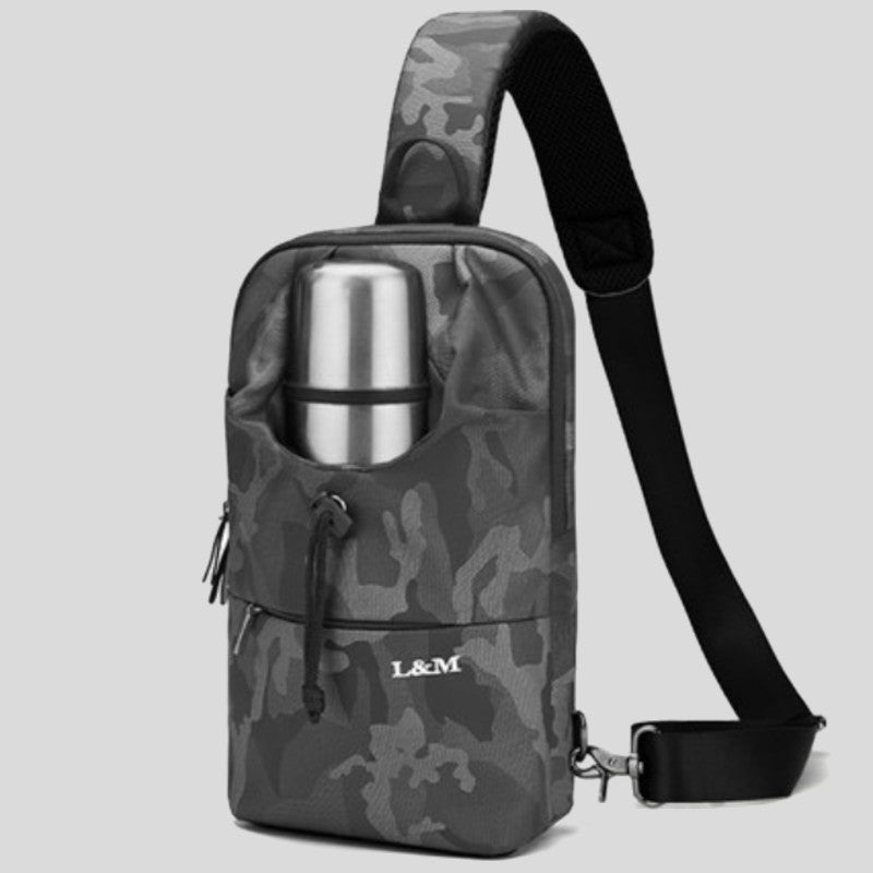 Norvo | Bærbar vanntett slingbag med koppholder, for reise, sykling, trening og mer