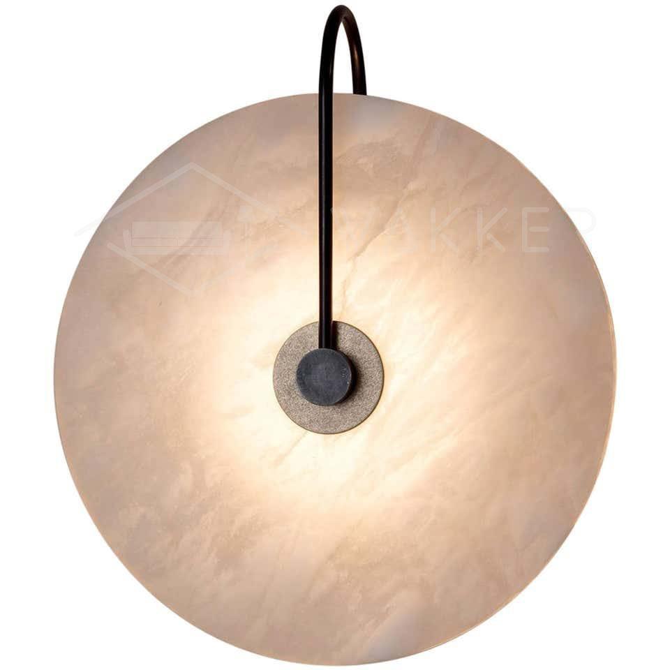 Norvo | Hvit Alabaster Vegglampe