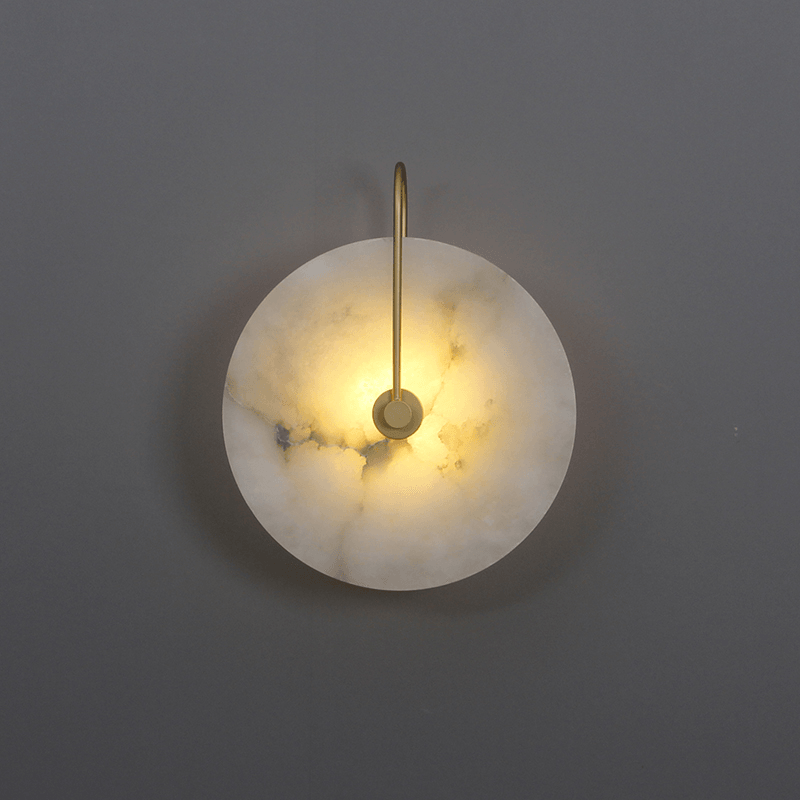 Norvo | Hvit Alabaster Vegglampe