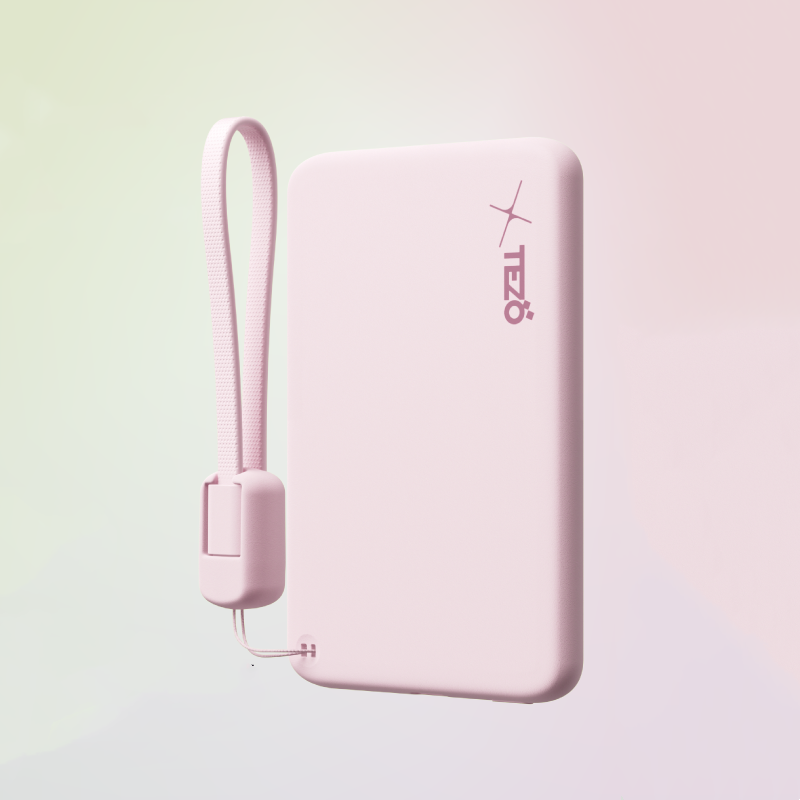 Norvo | Ultra-Tynn Fargerik Magnetisk Lader Power Bank Med Innebygd Snor
