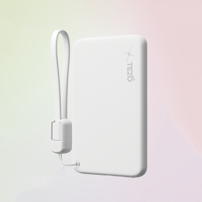 Norvo | Ultra-Tynn Fargerik Magnetisk Lader Power Bank Med Innebygd Snor