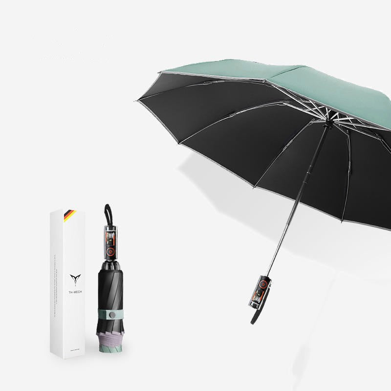 Norvo | Super-Tykk Fullstendig Automatisk Omvendt Sol- og Regnfoldbar Paraply
