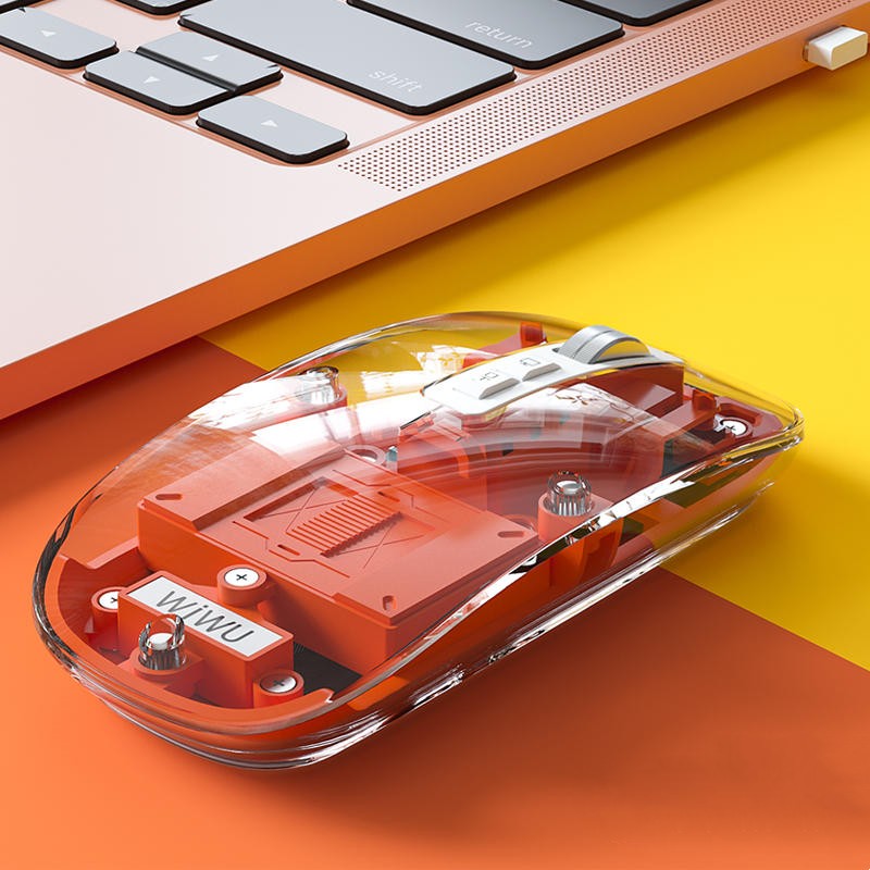 Norvo | Transparent Trådløs Stille Bluetooth Mus