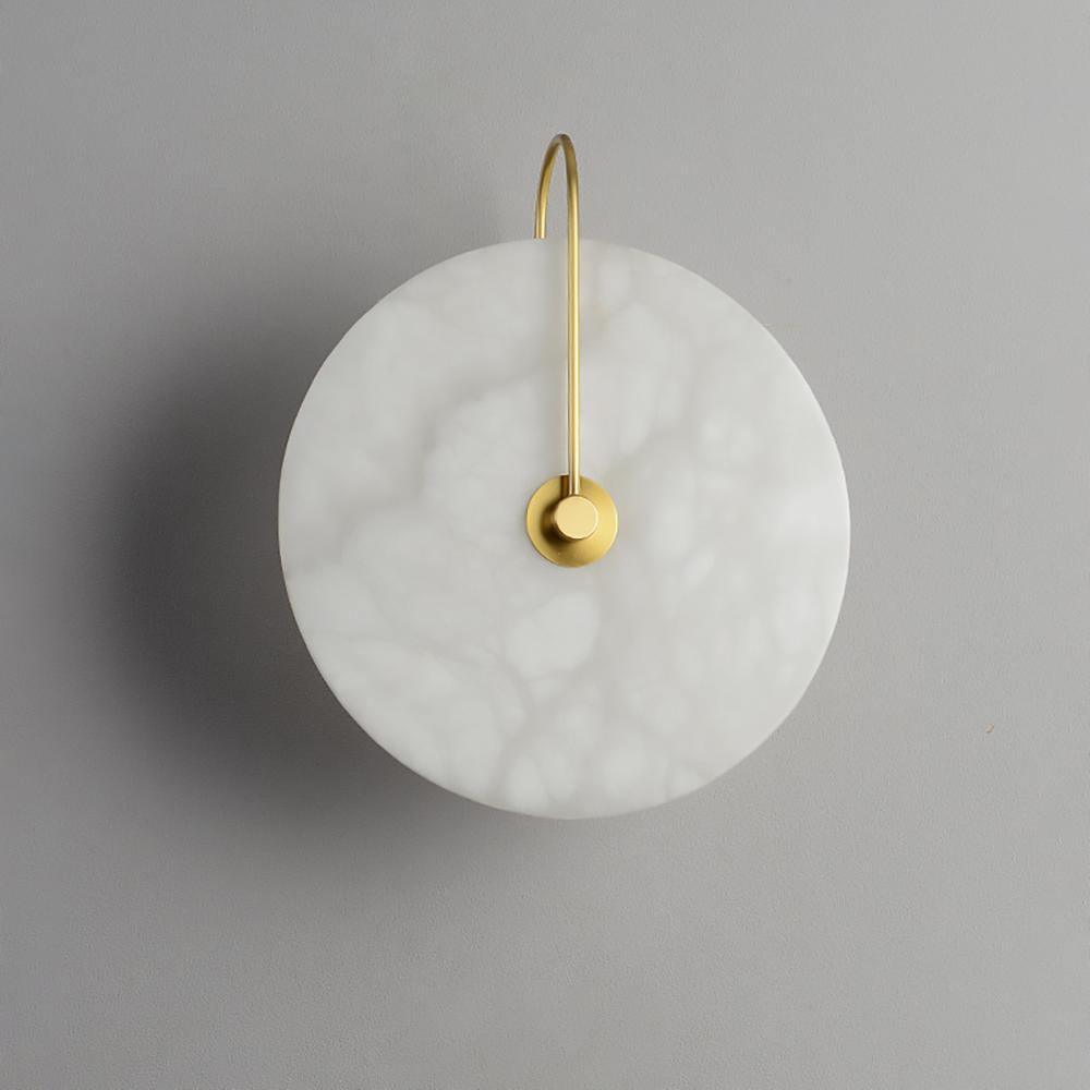 Norvo | Hvit Alabaster Vegglampe