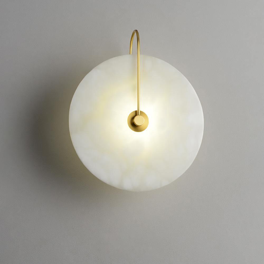 Norvo | Hvit Alabaster Vegglampe