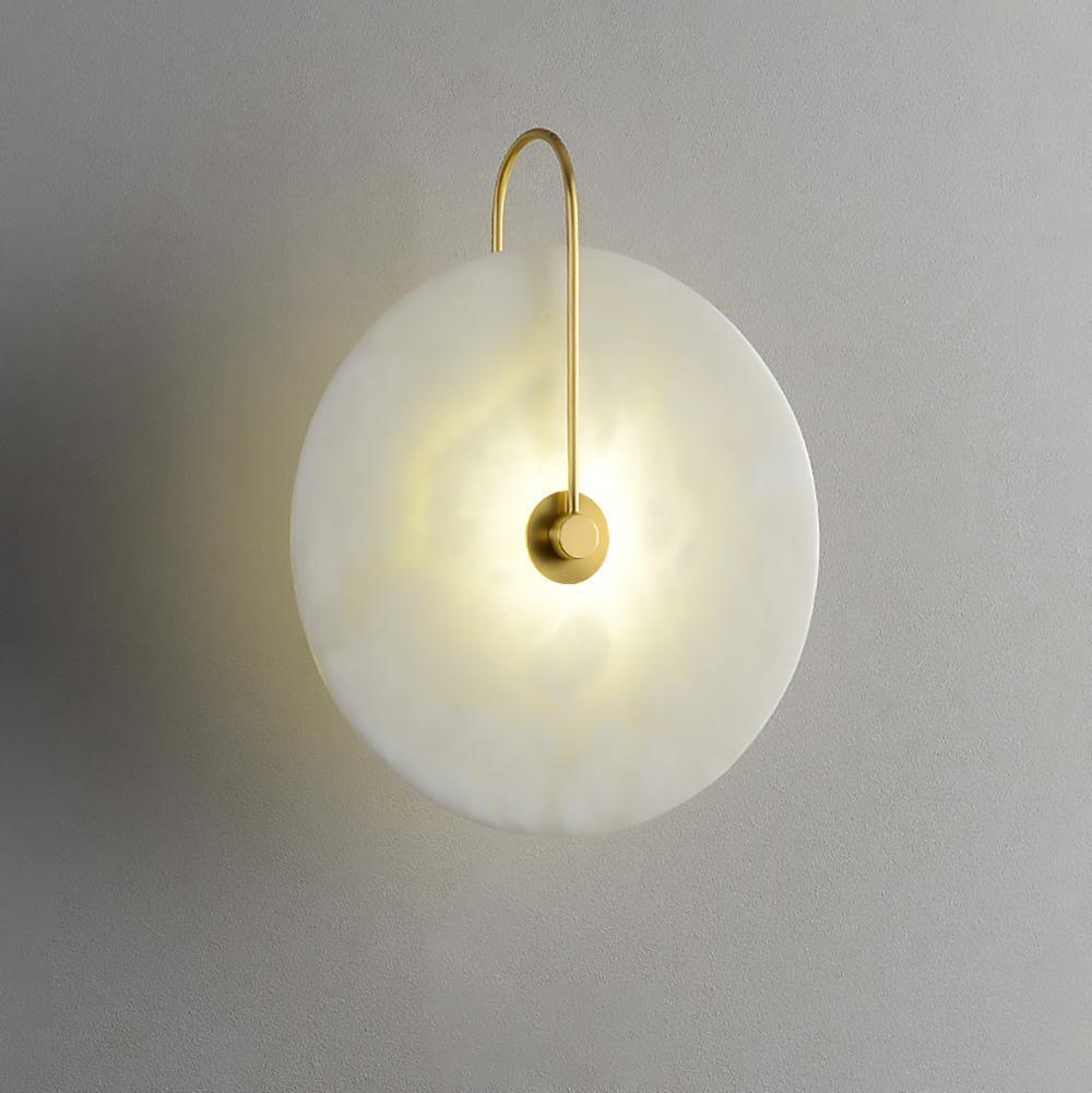 Norvo | Hvit Alabaster Vegglampe