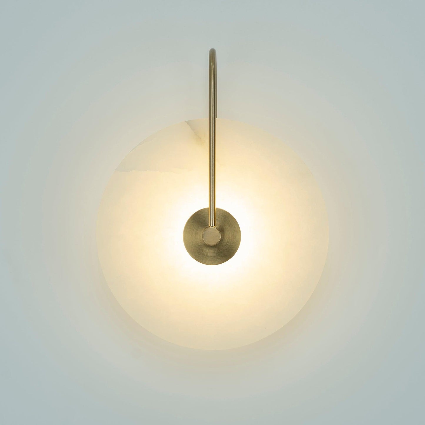 Norvo | Hvit Alabaster Vegglampe