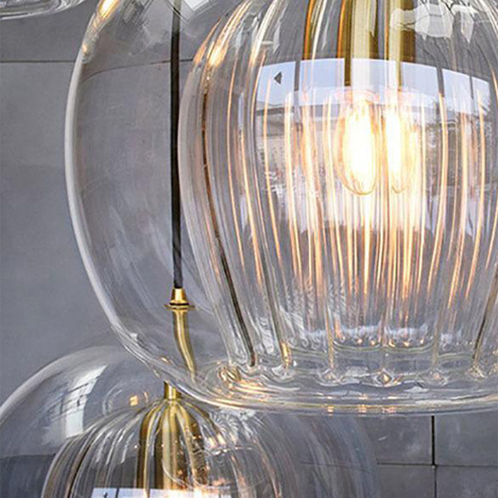 Norvo | ShineSphere - Amber Pendant Light with Radiant Elegance