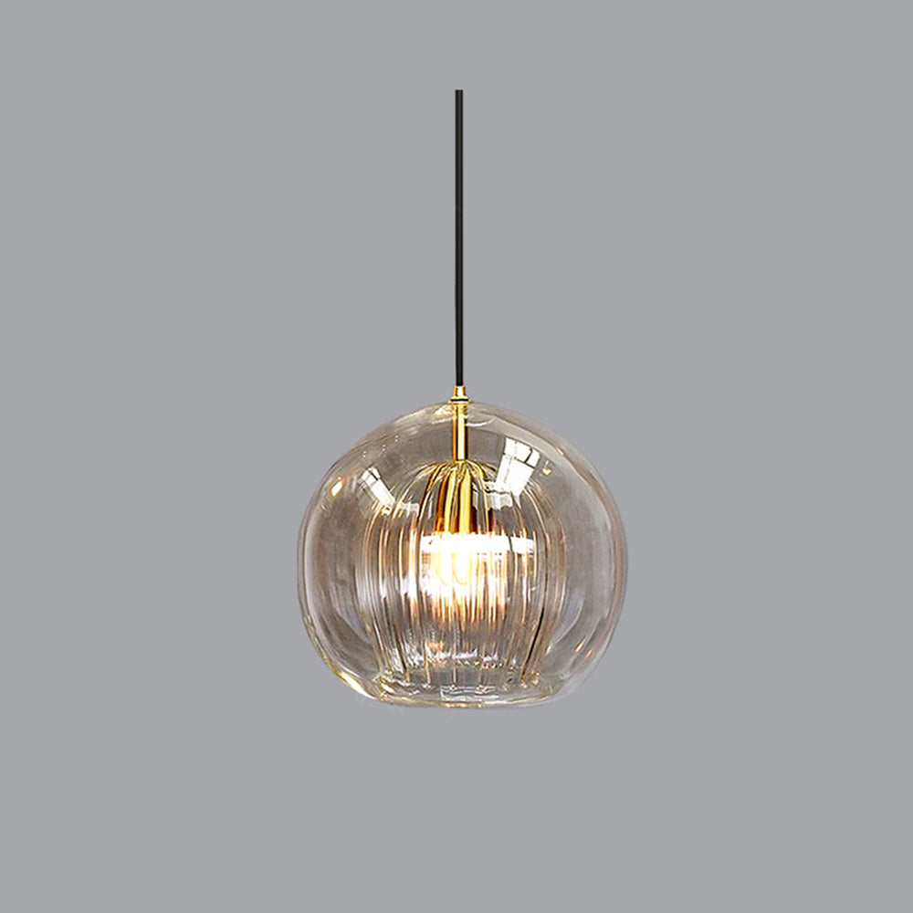 Norvo | ShineSphere - Amber Pendant Light with Radiant Elegance