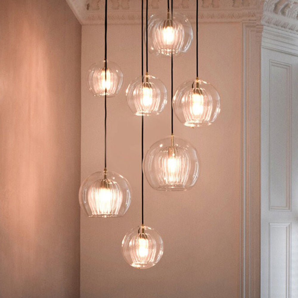 Norvo | ShineSphere - Amber Pendant Light with Radiant Elegance