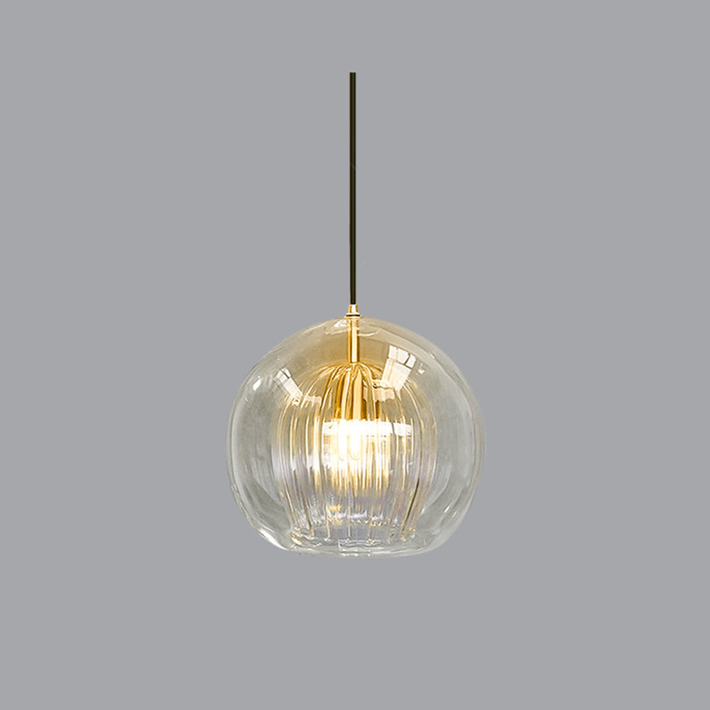 Norvo | ShineSphere - Amber Pendant Light with Radiant Elegance