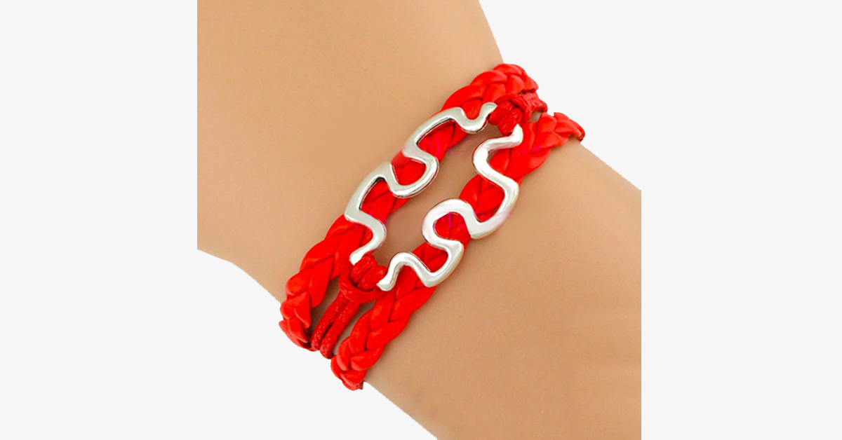 Norvo | Autisme Bevissthet Puslespillbrikke Armbånd