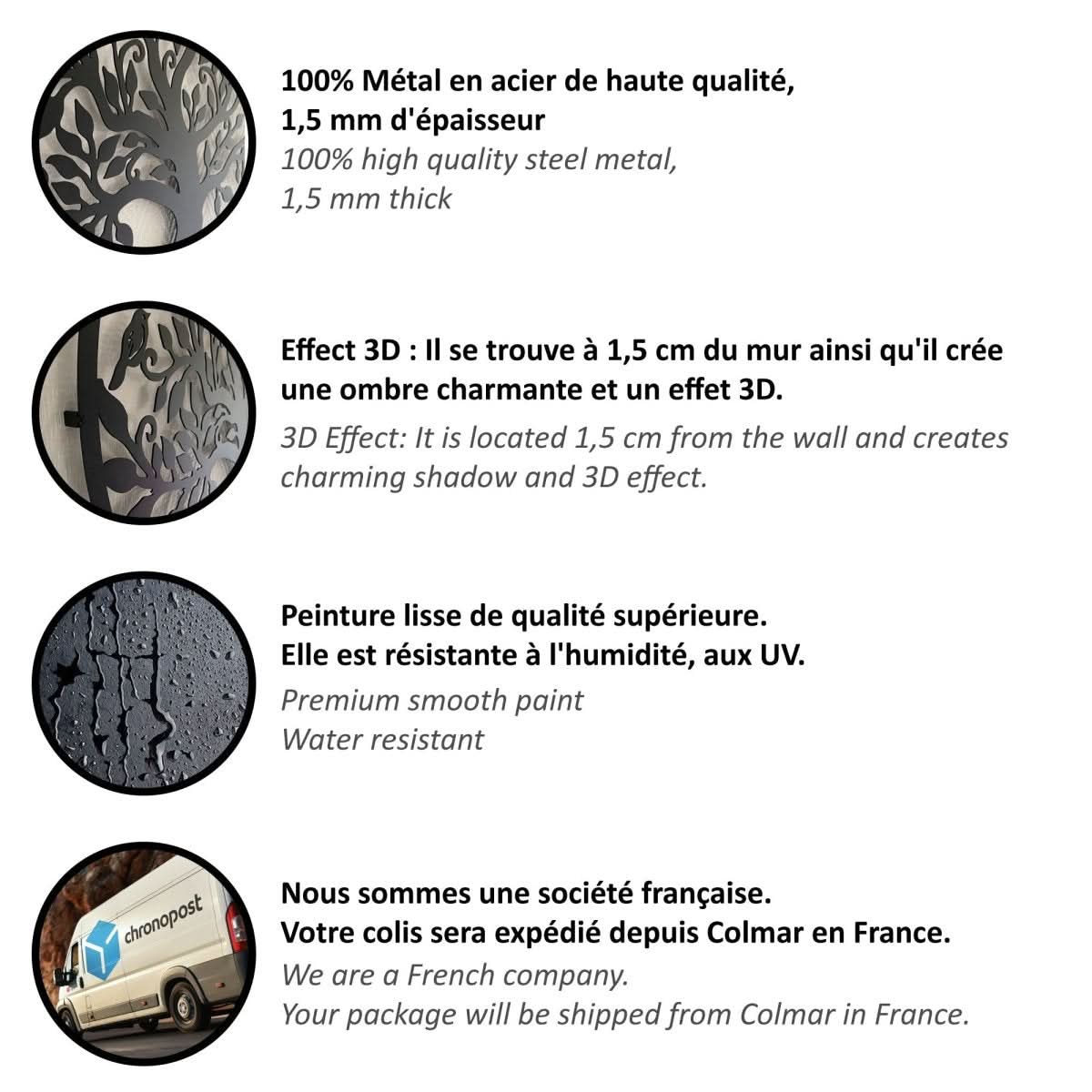 Norvo | Metallveggdekorasjon med fugler for elegant liv