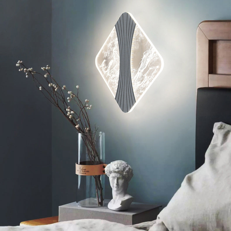 Norvo | Moderne Luksus Rund Firkantet Maskinvare Akryl LED Vegglampe for Stue