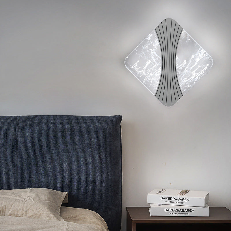 Norvo | Moderne Luksus Rund Firkantet Maskinvare Akryl LED Vegglampe for Stue