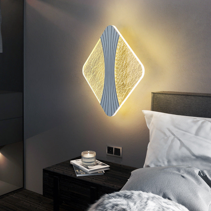 Norvo | Moderne Luksus Rund Firkantet Maskinvare Akryl LED Vegglampe for Stue