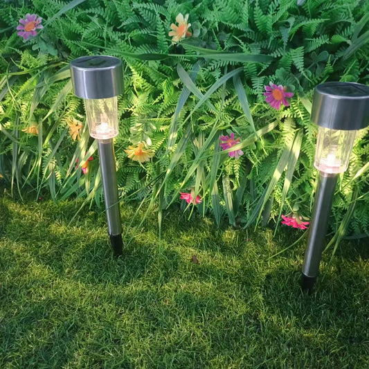 Norvo | Moderne enkelhet solvanntett rustfritt stål sylinder LED landskapsbelysning utendørs lys for hagen