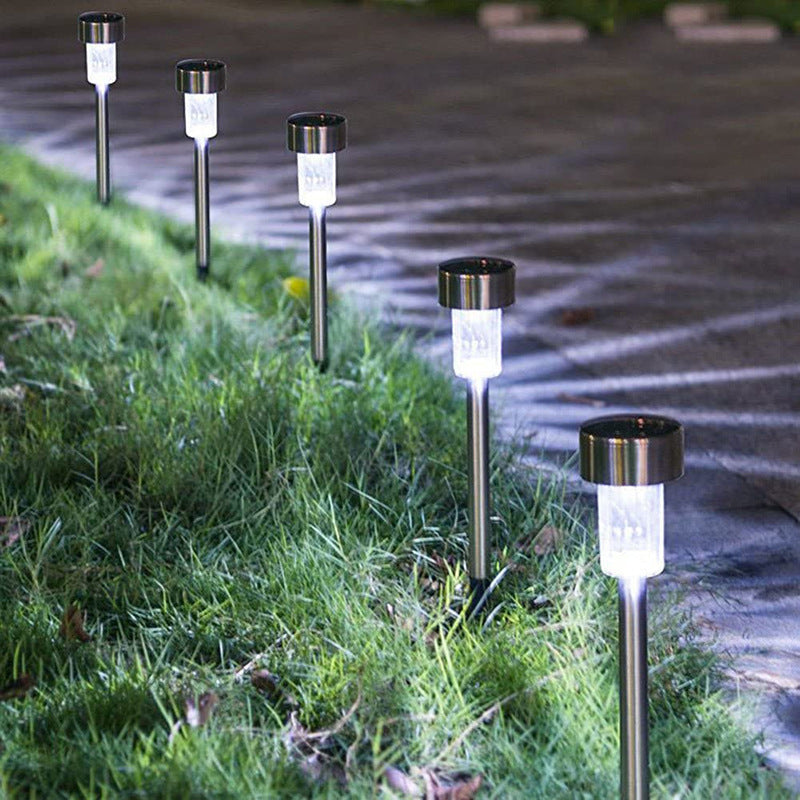 Norvo | Moderne enkelhet solvanntett rustfritt stål sylinder LED landskapsbelysning utendørs lys for hagen