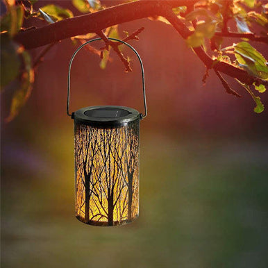 Norvo | Moderne Art Deco Solar vanntett hul tre sylinder jern LED landskapsbelysning utendørs lys for hage