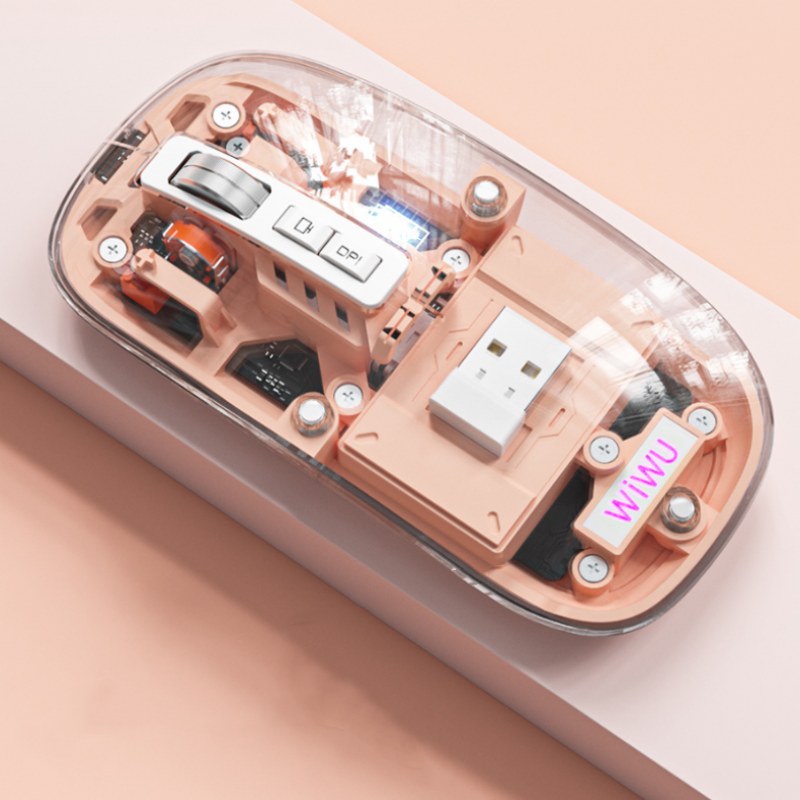 Norvo | Transparent Trådløs Stille Bluetooth Mus