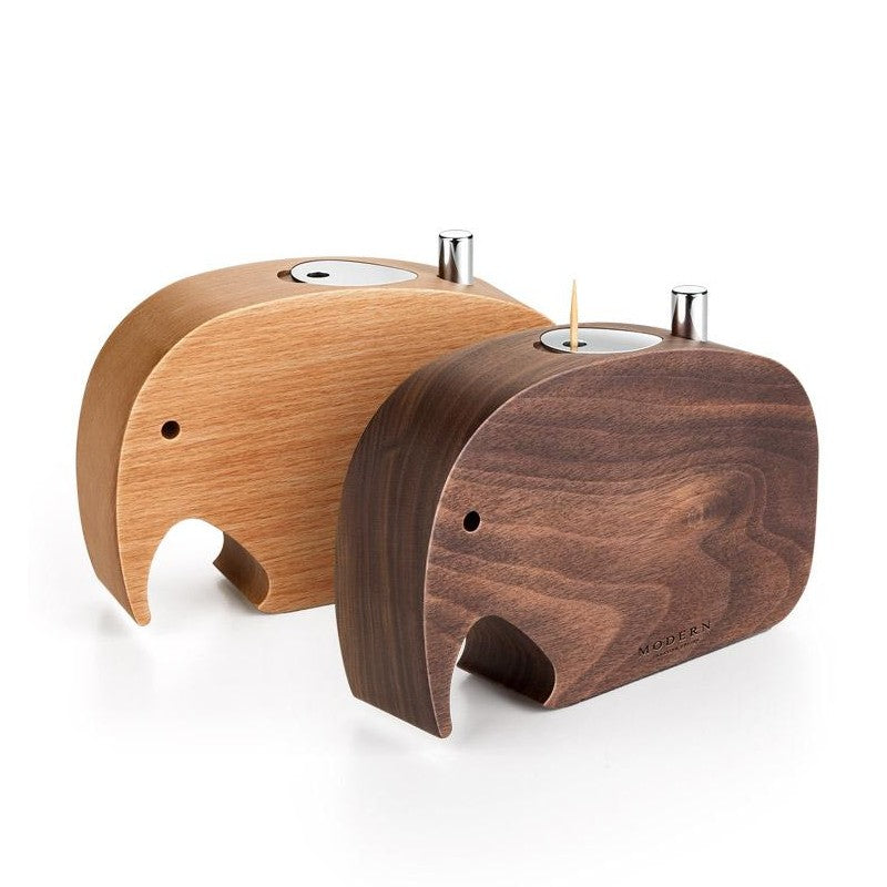 Norvo | Push-To-Dispense Solid Wood Elephant Tannpirkholder
