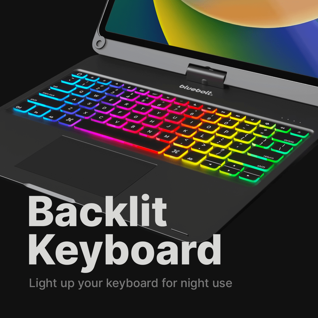 Norvo | Trådløs tastaturdeksel for iPad - Roterende design