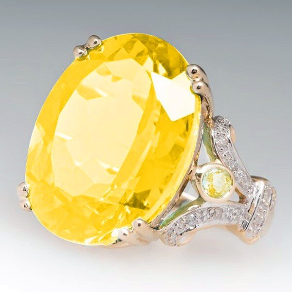 Norvo | Fashionable Luksuriøs Fargerik Kubisk Zirkonia Ring Oval Steinfinger Ring For Kvinner