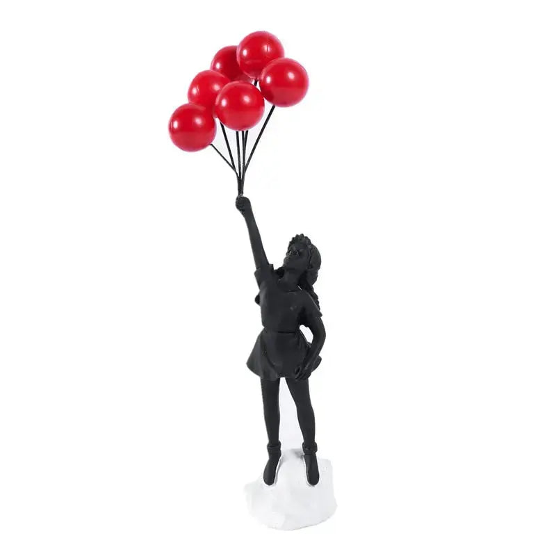 Norvo | Banksy flygende Ballongjente Statue