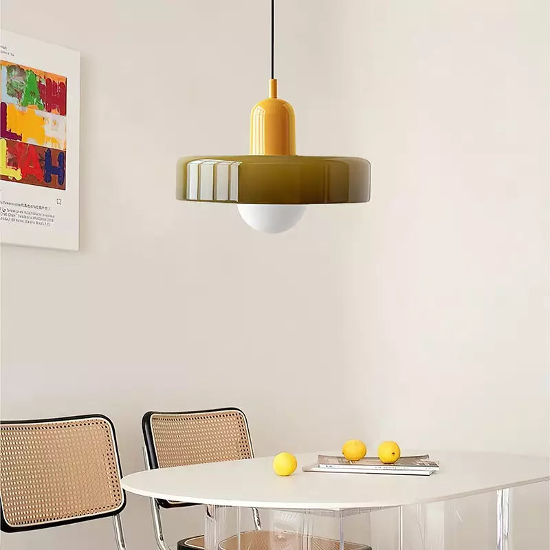Norvo | Scandi Bauhaus Pendellampe – Stilig oransje taklampe for moderne rom